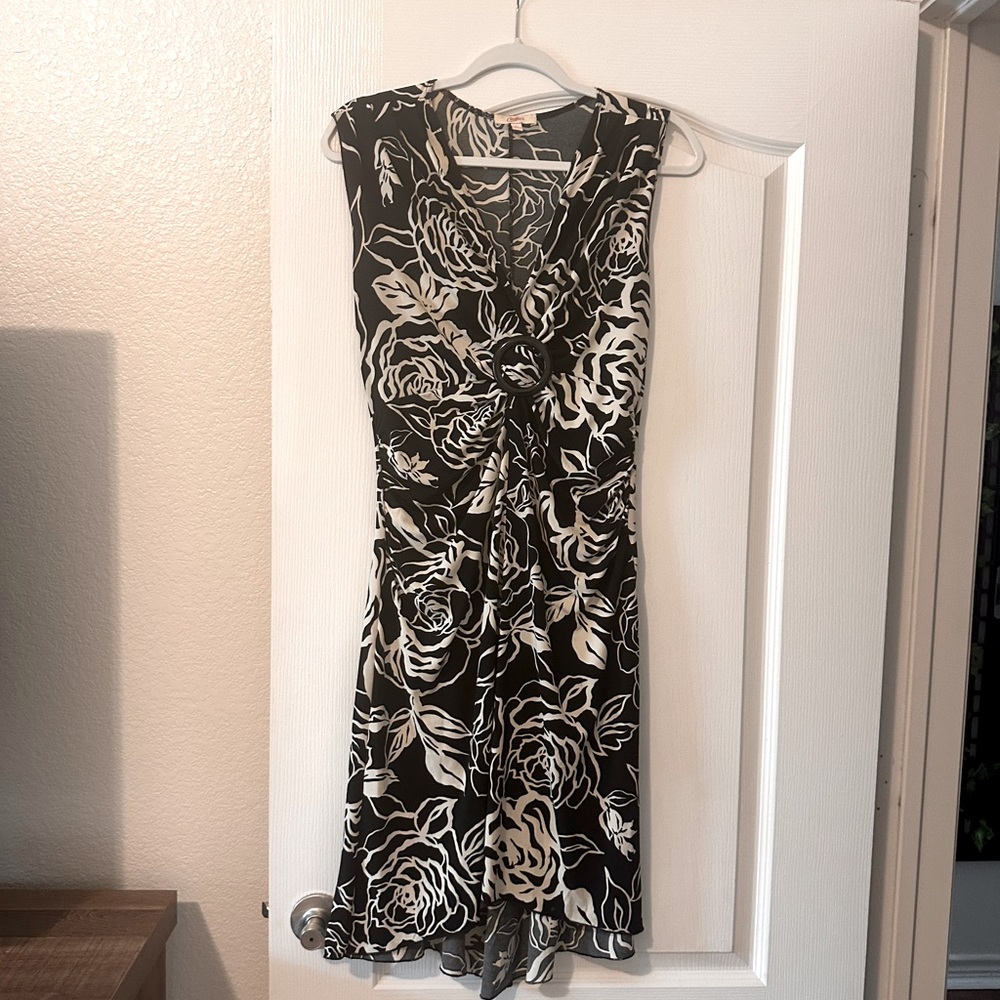 Black & white printed dress